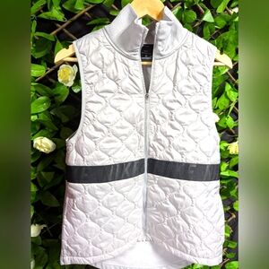 Nike Women's Quilted Vest - White and Black
